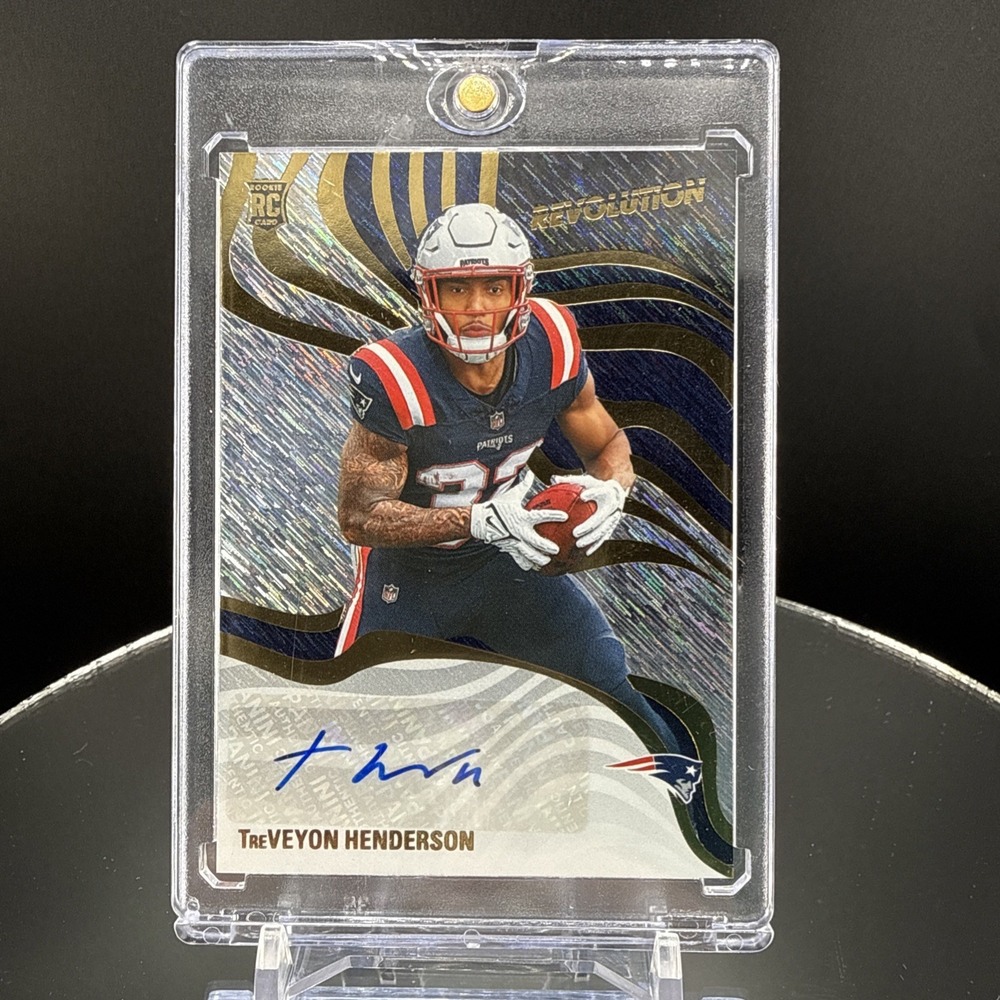 2025 Panini Revolution TreVeyon Henderson Auto RC New England Patriots
